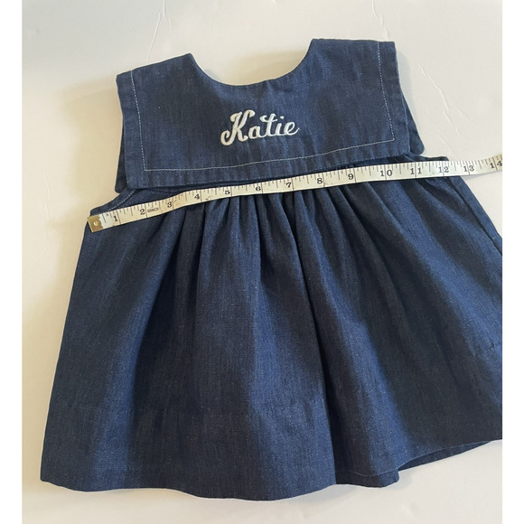 Jackie Tate Size‎ 18Months Embroidered "Katie" Denim Dress Blouse - Picture 5 of 8